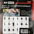 Kori- ja verhoilukiinnikkeet 620kpl,16 erilaista - Auton sisätilatarvikkeet - 0013008 - 2