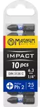 Magnum Kärki Impact 10kpl Ph2 25mm - Ruuvauskärjet - 0016448 - 3