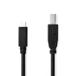 Nedis USB kaapeli 2.0 USB Type-C uros-USB-B Uros 2.0m - Puhelintarvikkeet - 0007108 - 2