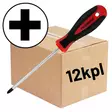 ProMaster Ruuvimeisseli PH2 6x125mm 12kpl (LTK) - Uraruuvimeisselit, tasapää - 0022258 - 1