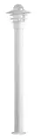 Pylväsvalaisin Käpylä Bollard IP44 E27 1100mm valkoinen - Ulkovalaisimet - 0003988 - 3