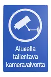 SafeMate Varoitusmerkki kameravalvonta, 20 x 30 cm - Ohjekyltit - 0004038 - 1