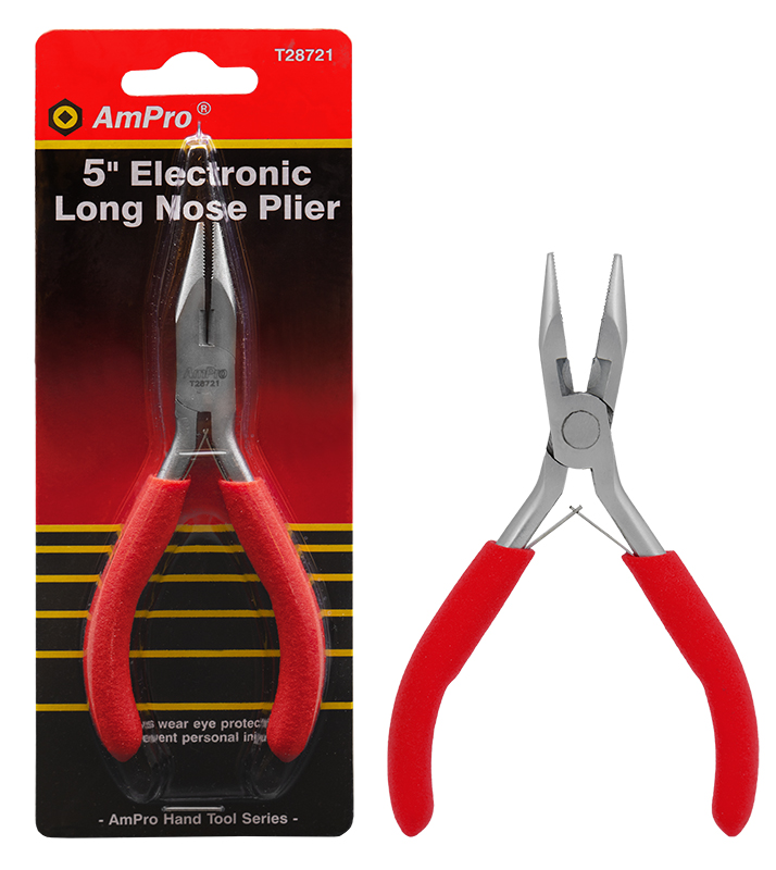 Ampro elektroniikka kärkipihdit 125mm - Johtopihdit, sähkömiehen pihdit - 0005788 - 1