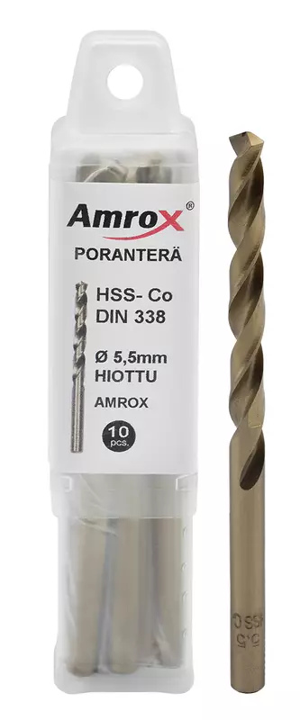 Amrox metalliporanterä 8,0mm Cobalt 10kpl - Metalliporanterät - 0021738 - 1