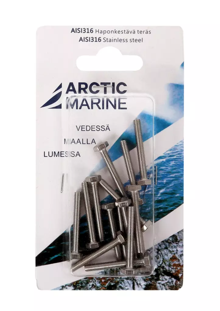 Arctic Marine Kuusioruuvi M4X30 AISI 316, 15kpl - RST pultit ja mutterit - 0004258 - 1