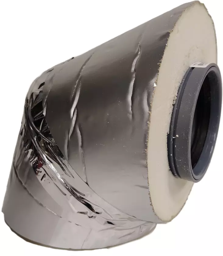 Betterpipe Viemäriputken muhvikulma 88.5 ast. 110mm Eristetty - Viemäriputket - 0016508 - 1