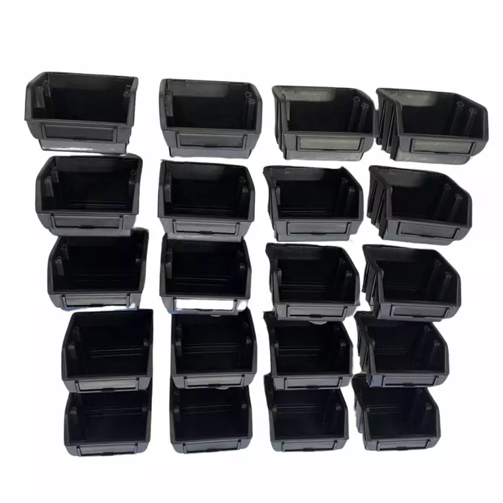 Ergobox hyllylaatikko 1 musta 20kpl - Ottolaatikot ja varaosalaatikot - 0015538 - 1