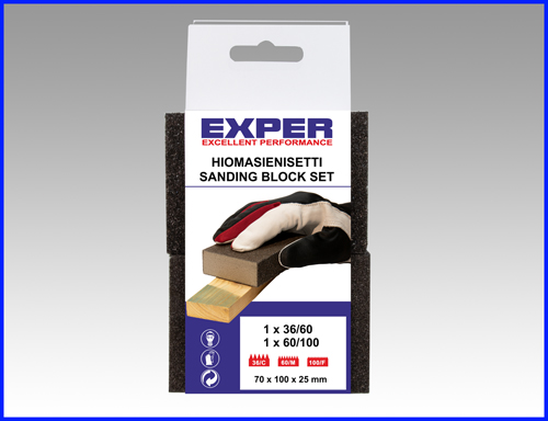 Exper Hiomatyynysetti 2kpl - Hiomavillat ja hiomaverkot - 0003588 - 1
