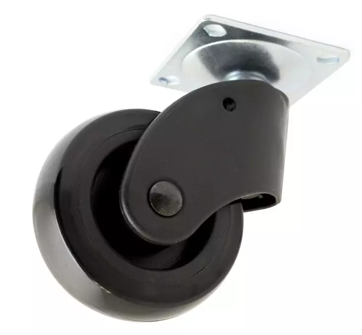 Habo kalustepyörä 75mm levyllä muovi/polyuretaani - Kalustepyörät - 0008388 - 2