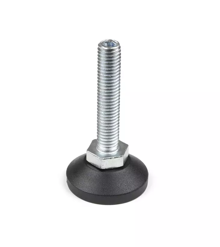 Habo säätöjalka M10x50mm sink./musta - Kalustejalat - 0008458 - 2