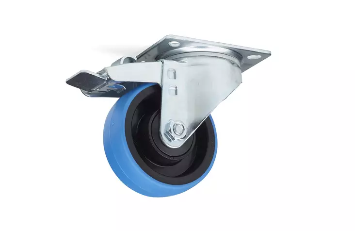 Habo vaunupyörä 100mm kääntyvä/jarrulla - Kalustepyörät - 0008418 - 2