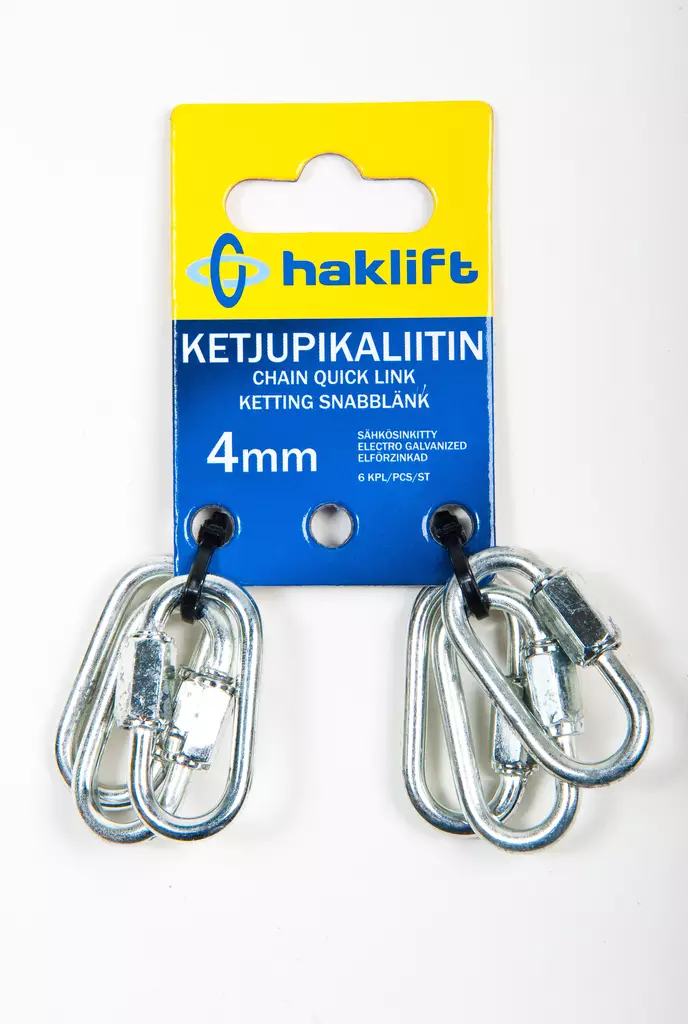 Haklift kettingin pikaliitin 4mm 6kpl - Kettingit ja ketjutarvikkeet - 0003288 - 1