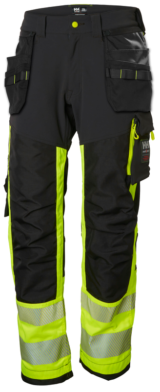 Helly Hansen WW ICU Riipputaskuhousut Musta/Keltainen C46 - Työhousut - 0015738 - 1