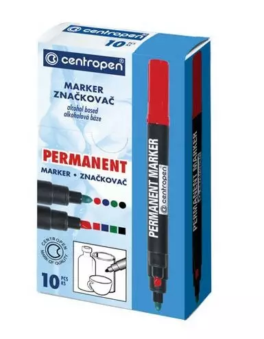 Huopakynä permanent, pyöreä, punainen 10kpl (LTK) - Merkkauskynät ja tussit - 0019288 - 1