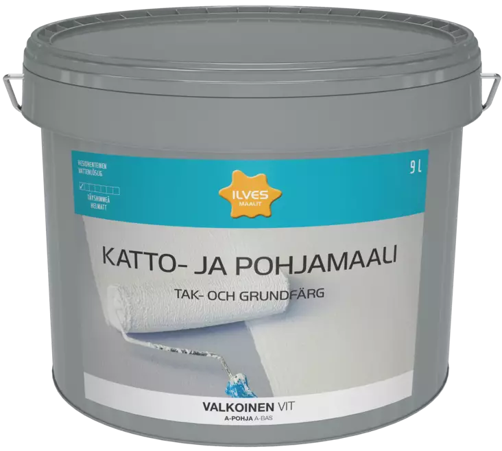 Ilves Katto- ja Pohjamaali A-pohja 9L - Sisämaalit - 0007238 - 1