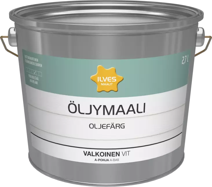 Ilves Öljymaali A-pohja valkoinen 2,7L - Ulkomaalit - 0007348 - 1