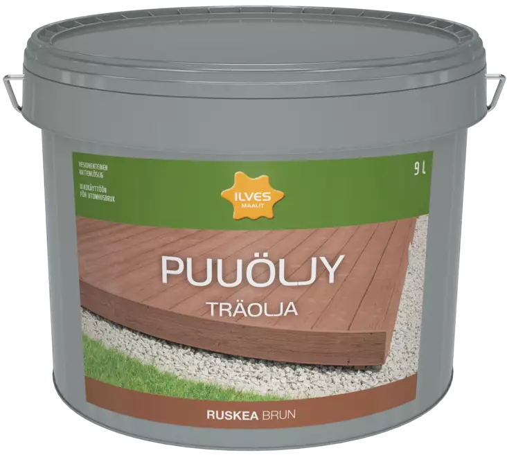 Ilves Puuöljy V ruskea 9L - Puuöljyt ja puunsuoja-aineet - 0007288 - 1