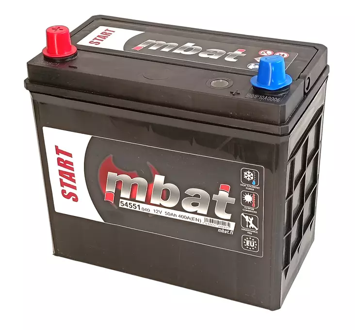 Käynnistysakku 50Ah 400A 234x128x223mm - Käynnistysakut - 0016178 - 1