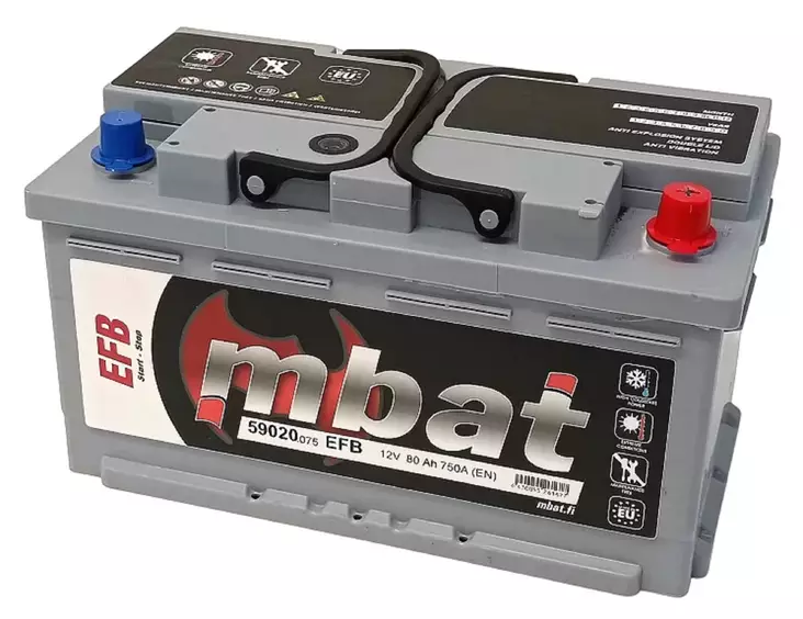 Käynnistysakku/80Ah/750A start-stop - Käynnistysakut - 0014198 - 1