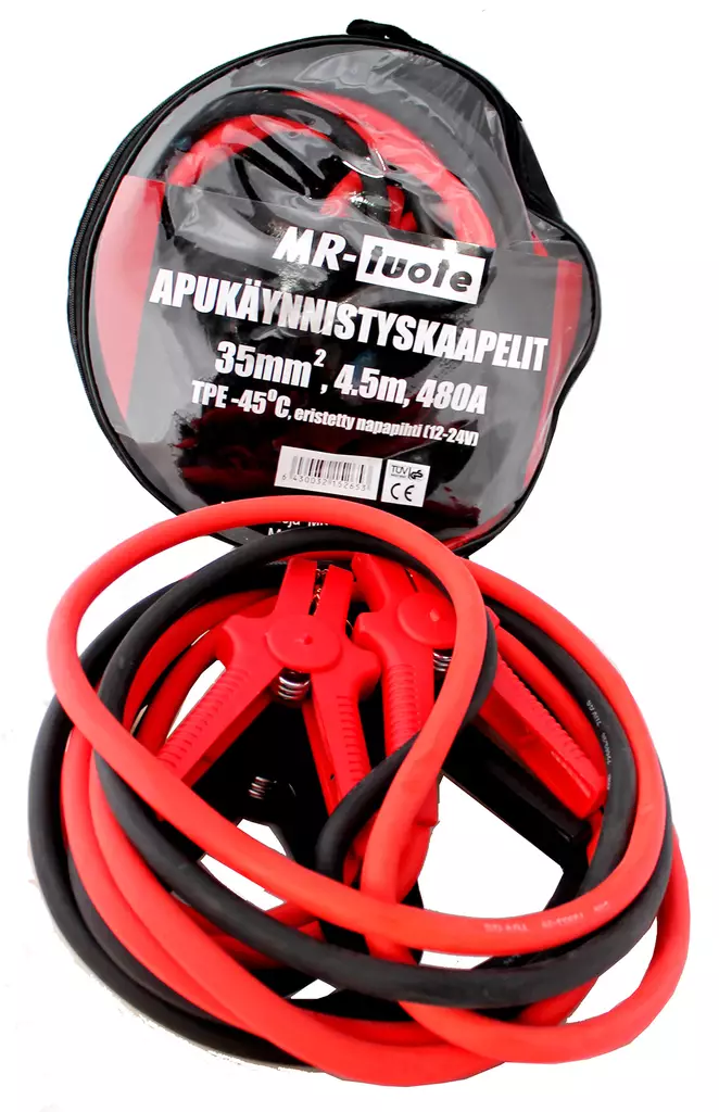 Käynnistyskaapeli 480A, 4,5m/ 35 mm2 C-49 - Akkukaapelit ja -kengät - 0012988 - 1