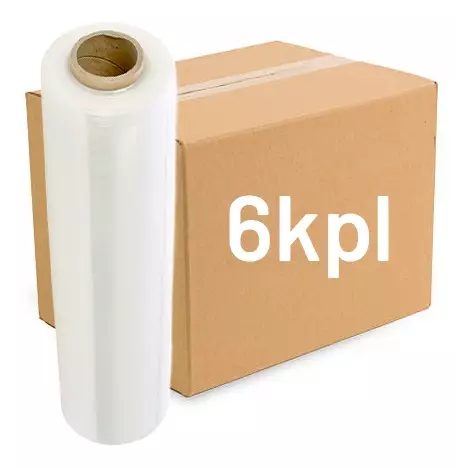 Kiristekalvo 450mm / 300m kirkas LAATIKKO (6kpl) - Pakkauslaitteet ja tarvikkeet - 0014828 - 1