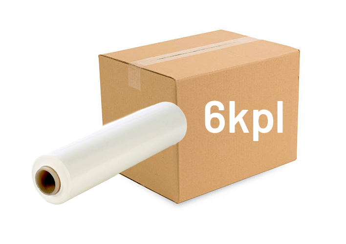 Kiristekalvo 450mm / 300m valkoinen LAATIKKO (6kpl) - Pakkauslaitteet ja tarvikkeet - 0015118 - 1