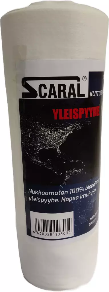 Kuitupyyhe biohajoava 30x60cm arkki, 50kpl/rll - Teollisuuspyyhkeet ja imeytysmatot - 0014918 - 1