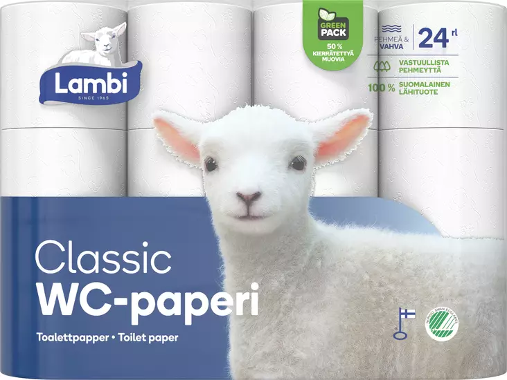 Lambi wc-paperi 24rl valkoinen - WC-paperit - 0006738 - 1