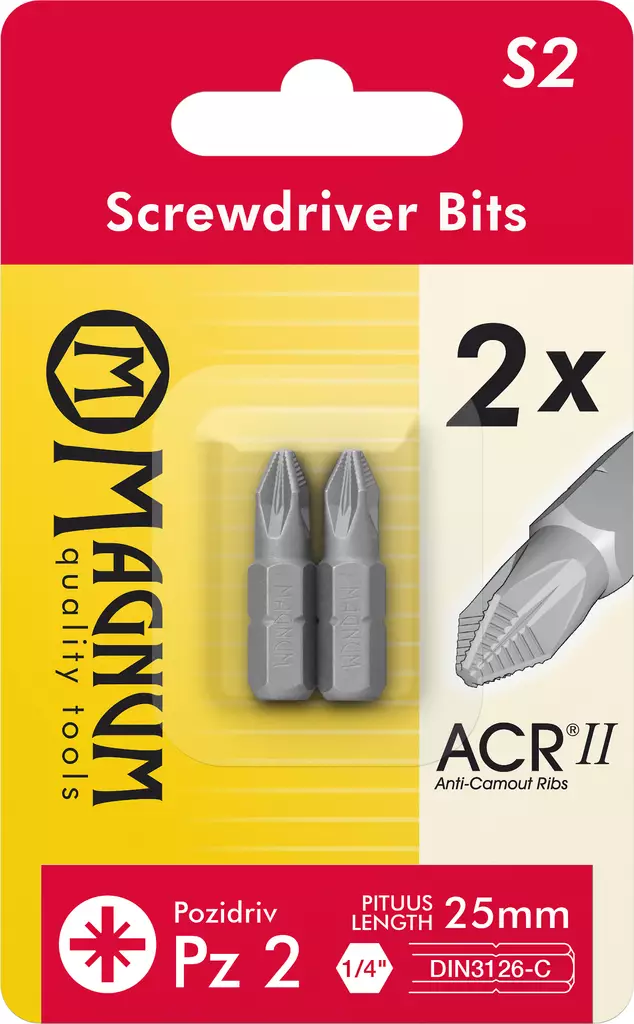 Magnum Kärki ACR2 2kpl Pz2 25mm - Ruuvauskärjet - 0001008 - 1