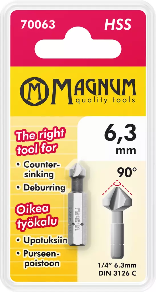 Magnum Kärkiupotin 1/4" 6,3mm - Kartio- askelporanterät - 0001358 - 1