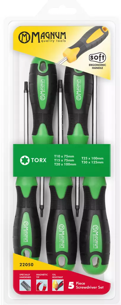 Magnum Ruuvitalttasarja TORX 5-os. - Meisselisarjat - 0001078 - 1