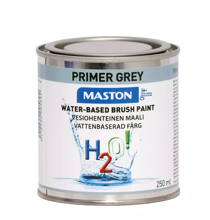 Maston maali H2O! Primer - pohjamaali harmaa 250ml - Sisämaalit - 0000238 - 2