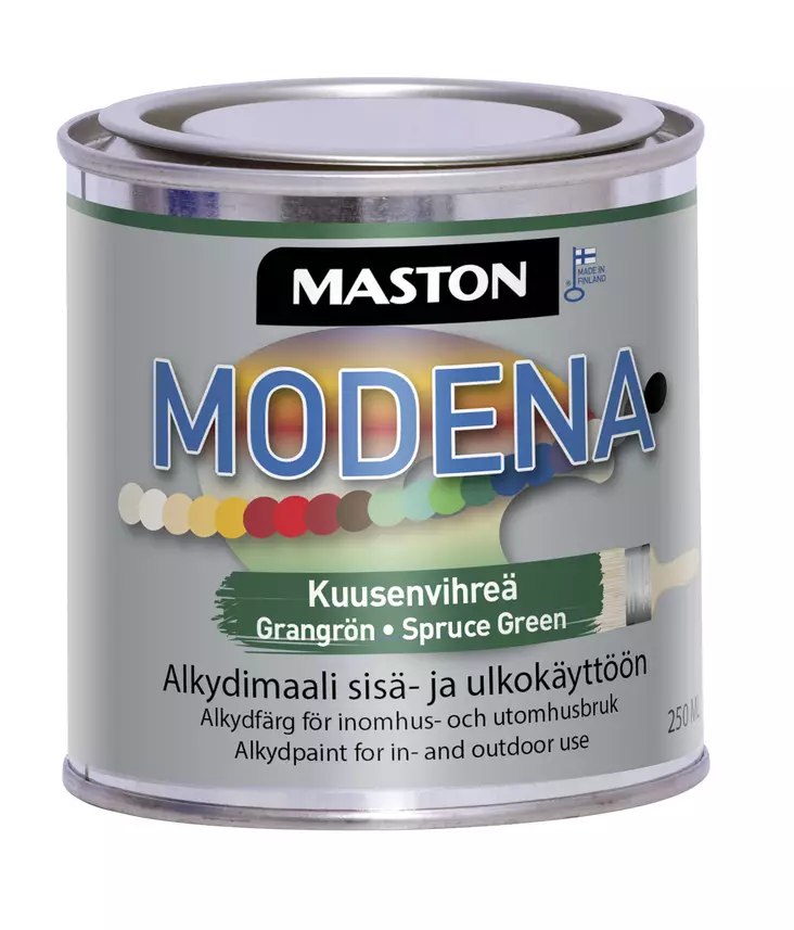 Maston maali Modena kuusenvihreä 250ml - Metalli- ja ruosteenestomaalit - 0000218 - 1
