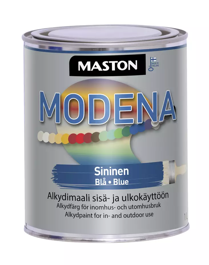 Maston maali Modena sininen 1l - Metalli- ja ruosteenestomaalit - 0000228 - 1