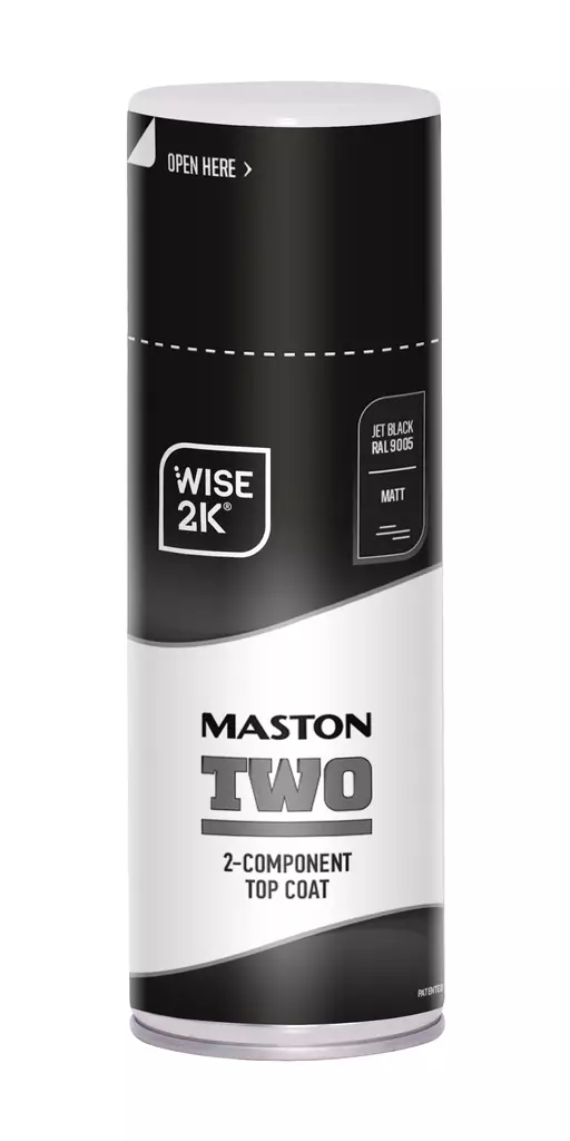Maston spraymaali 2K Two Syvänmusta matta RAL9005 400ml - Spraymaalit - 0000108 - 1