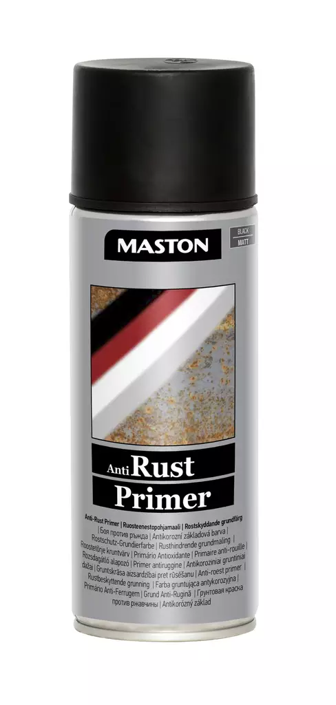 Maston spraymaali Anti Rust-primer musta 400ml - Pohjamaalit spray - 0000178 - 1