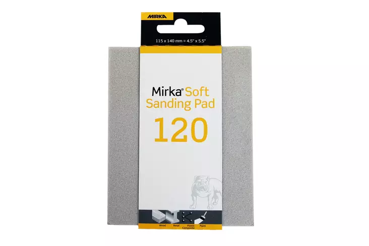 Mirka Hiomatyyny pehmeä 115x140mm P120 - Hiomavillat ja hiomaverkot - 0006848 - 1
