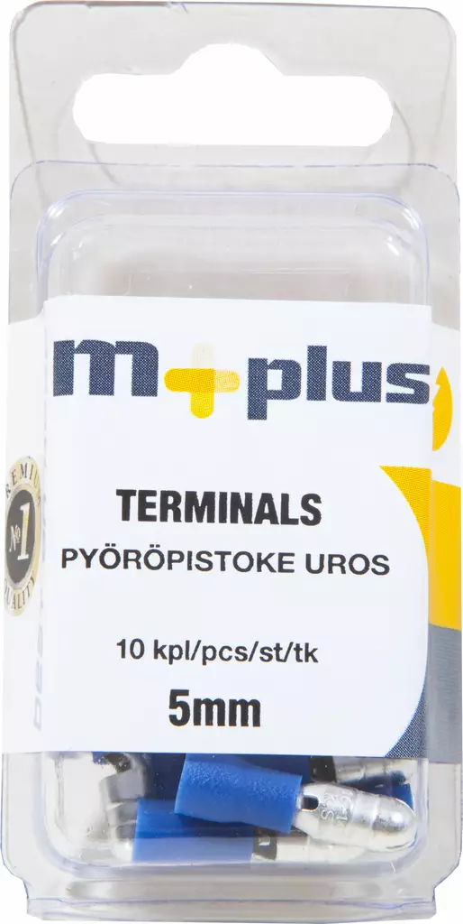 M+ pyöröpistoke sininen 10kpl - Johdot ja asennustarvikkeet - 0008278 - 1