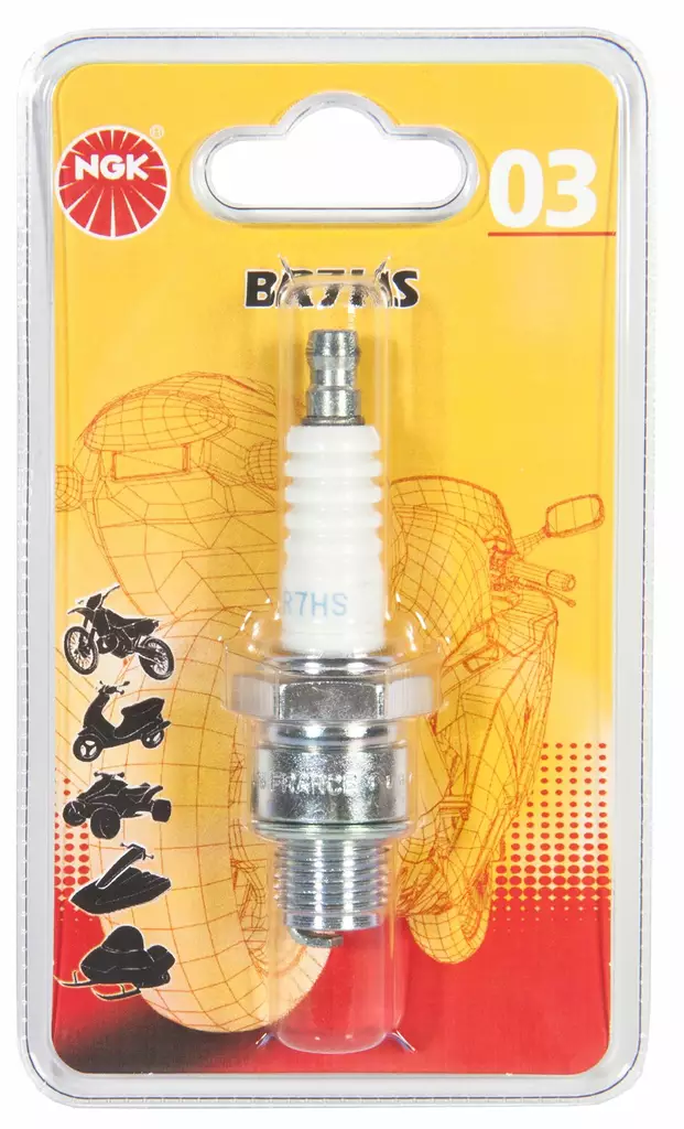 NGK Blister pkt sytytystulppa BR7HS PUNAINEN NO3 - Sytytystulpat - 0008228 - 1