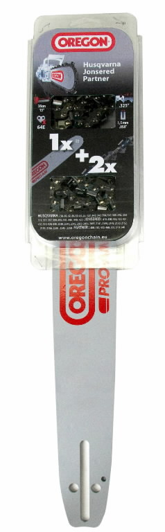 Oregon Laippa Stihl 14" 3/8 1,3mm + 2kpl ketjua - Teräketjut ja laipat - 0000078 - 1