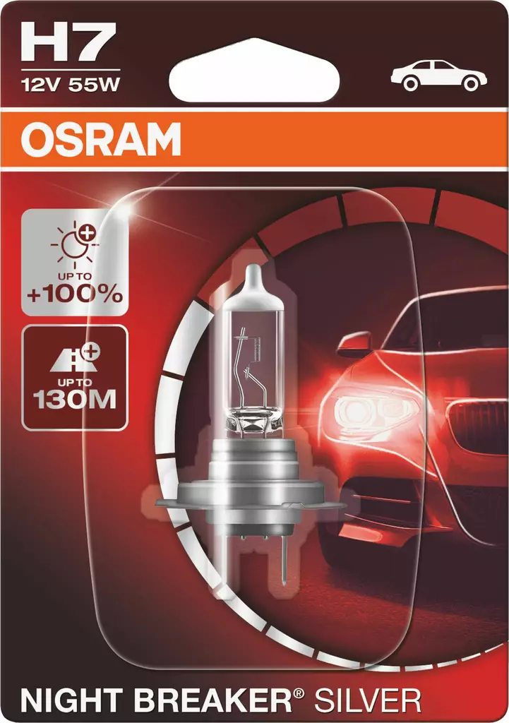 Osram Night Breaker Silver 12V H7 polttimo 55W - Autopolttimot - 0008168 - 1