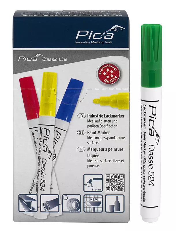 Pica Maalitussi vihreä 2-4mm 10kpl - Merkkauskynät ja tussit - 0022328 - 1