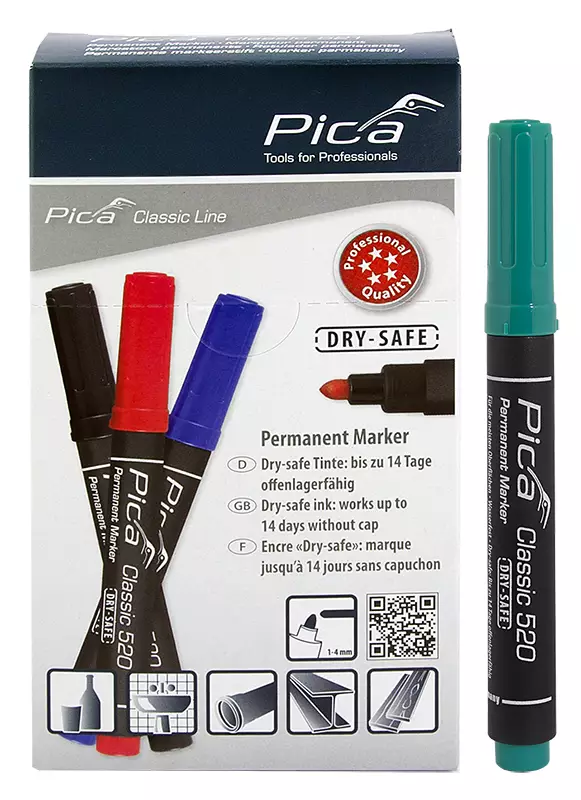 Pica Merkintätussi pyöreä vihreä 1-4mm 10kpl - Merkkauskynät ja tussit - 0022348 - 1