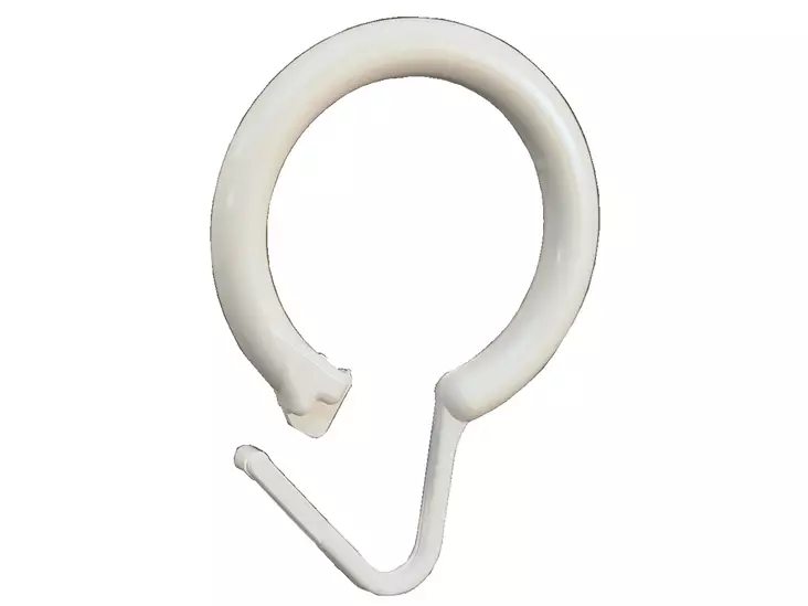 Pisla suihkuverhorengas Ø 20mm 12kpl valkoinen - Kaihtimet ja kaihdintarvikkeet - 0001738 - 1