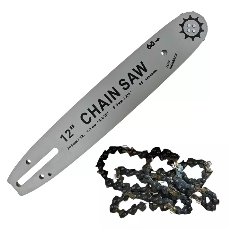 Robota Laippa 12`` 3/8" + teräketju 44L - Teräketjut ja laipat - 0020818 - 1