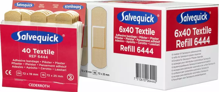 Salvequick Kangaslaastari 6x40kpl - Ensiaputarvikkeet - 0002698 - 1