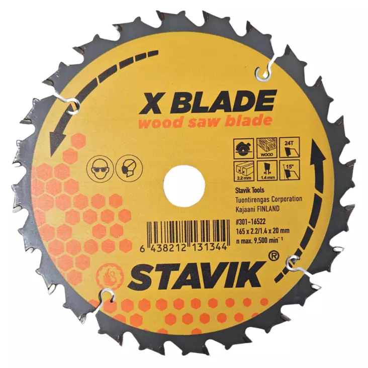 Stavik Pyörösahanterä 165x24Tx20mm, 2.2mm - Pyörösahanterät sirkkeliin - 0020248 - 1