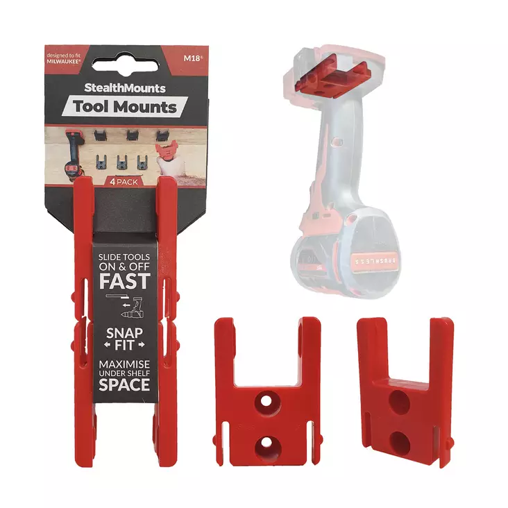 Stealth Mounts koneenpidike MILWAUKEE M18 rungolle 4kpl - Muut akkutyökalut - 0011458 - 1