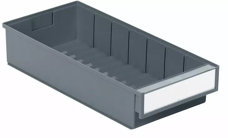 Treston hyllylaatikko 400x186x82m harmaa - Ottolaatikot ja varaosalaatikot - 0014088 - 1