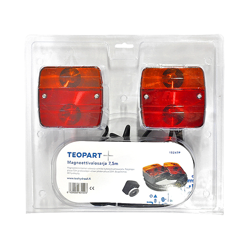 Valosarja 7,5m johdolla, magneetilla - Peräkärryn takavalot - 0008598 - 1